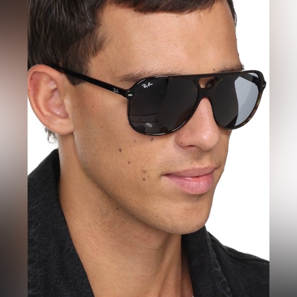 Ray-Ban RB2198 Bill Sunglasses 1333/48 Grey Tortoise 60-145 W/ Case & Box - Picture 7 of 16